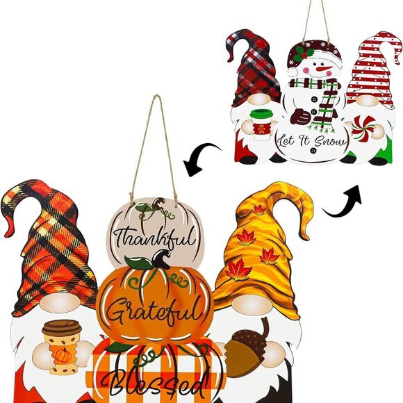 19‎ PCS Rustic Fall Tiered Tray Decor - Autumn Pumpkins & Farmhouse Signs Set - Picture 7 of 7